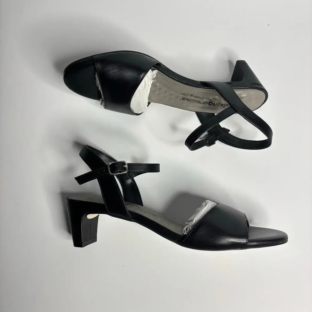Walking Cradles Lydia Pump in Black Leather